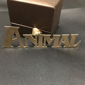 Customized Animal 10 Karat Yellow Gold Name Plate